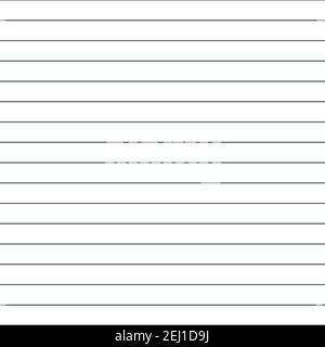Rasterpapier. Abstrakt gestreifter Hintergrund mit Farbe horizontale Linien. Geometrische nahtlose Muster für Schule, Tapete, Texturen, Notizbuch. Liniertes Papier Stock Vektor