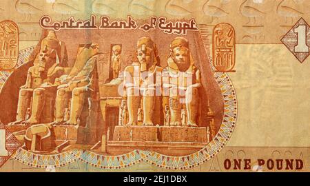 Ägypten Währung von einem Pfund Banknote Jahr 2016. Ägyptisches Geld (bar). Stockfoto