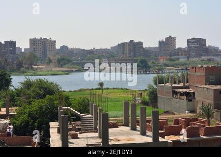 Dahab Island die Goldinsel des Nils in Gizeh Ägypten in der Nähe von Kairo, umgeben vom Nil Stockfoto