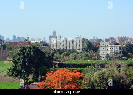 Dahab Island die Goldinsel des Nils in Gizeh Ägypten in der Nähe von Kairo, umgeben vom Nil Stockfoto
