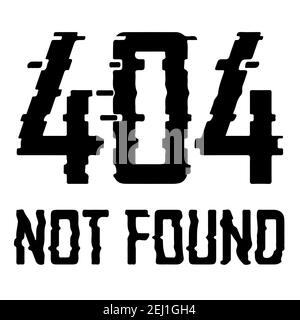 404 Fehlerseite. vektor illustrartion. Schwarzes Pixel Stock Vektor