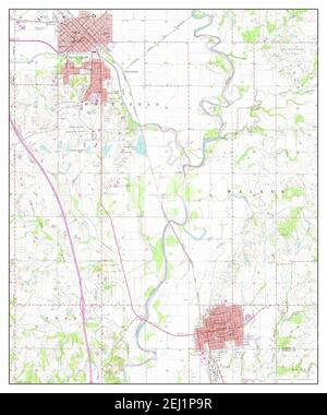 Pauls Valley, Oklahoma, Karte 1965, 1:24000, Vereinigte Staaten von Amerika von Timeless Maps, Daten U.S. Geological Survey Stockfoto