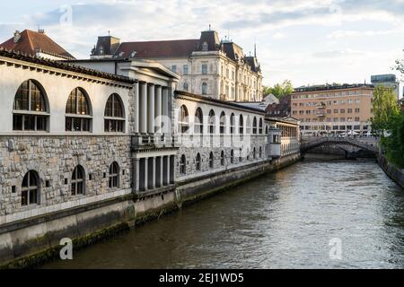 Altstadt und Zentrum von Ljubljana, Slowenien Stockfoto