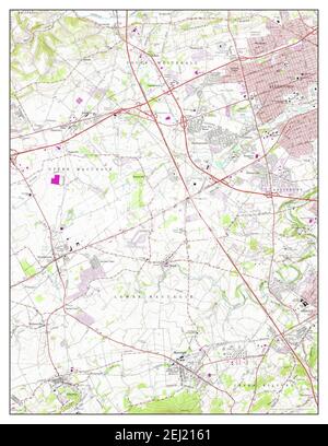 Allentown West, Pennsylvania, Karte 1964, 1:24000, Vereinigte Staaten von Amerika von Timeless Maps, Daten U.S. Geological Survey Stockfoto