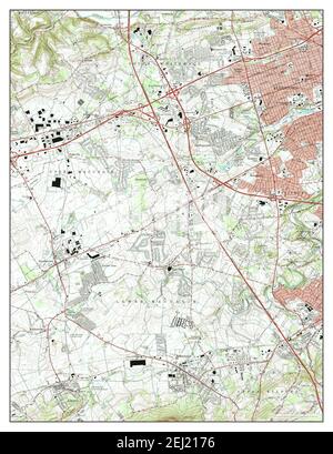 Allentown West, Pennsylvania, Karte 1964, 1:24000, Vereinigte Staaten von Amerika von Timeless Maps, Daten U.S. Geological Survey Stockfoto