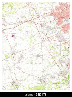 Allentown West, Pennsylvania, Karte 1964, 1:24000, Vereinigte Staaten von Amerika von Timeless Maps, Daten U.S. Geological Survey Stockfoto