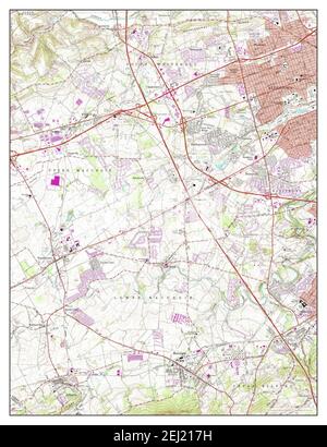 Allentown West, Pennsylvania, Karte 1964, 1:24000, Vereinigte Staaten von Amerika von Timeless Maps, Daten U.S. Geological Survey Stockfoto