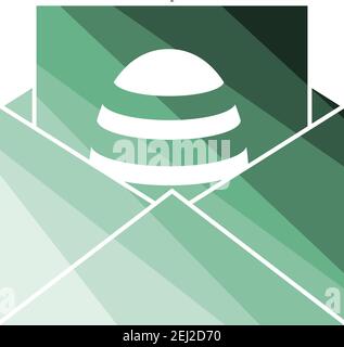 Umschlag Mit Ostereier-Symbol. Flache Farbige Leiter. Vektorgrafik. Stock Vektor