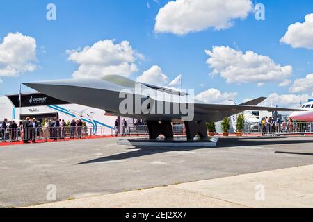 Turkish Aerospace Industries TF-X-Modell des Tarnkappenjägers auf der Paris Air Show. Frankreich - 20. Juni 2019 Stockfoto