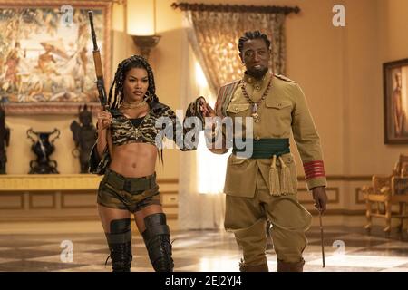 WESLEY SNIPES und TEYANA TAYLOR in COMING 2 AMERICA (2021), Regie CRAIG BREWER. Kredit: PARAMOUNT BILDER / Album Stockfoto
