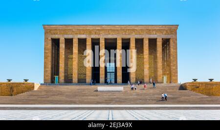 ANKARA, TÜRKEI - 3. SEPTEMBER 2020: ANITKABIR. Anitkabir ist das Mausoleum von Mustafa Kemal Ataturk. Ankara, Türkei. Stockfoto