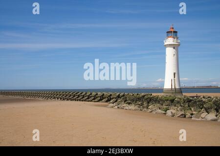 New Brighton Leuchtturm auf der wirral Stockfoto