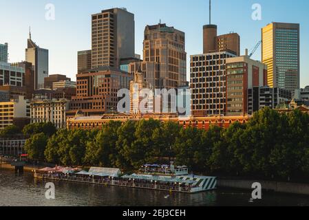 Melbourne City Business District (CBD) in victoria, Australien Stockfoto