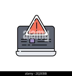 Symbol für die farbige Internet-Scam-Linie. Piktogramm für Webseite, mobile App, Promo. UI UX GUI Design Element. Bearbeitbare Kontur. Stock Vektor