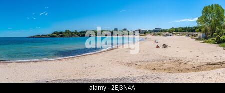 Luftaufnahme des Atliman Strandes in Kiten, Bulgarien Stockfoto