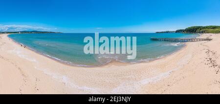 Luftaufnahme des Atliman Strandes in Kiten, Bulgarien Stockfoto