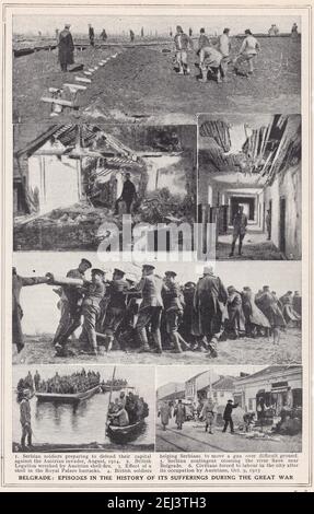 Belgrad - Episoden in der Geschichte seiner Leiden während des Ersten Weltkriegs 1914 -1915. Stockfoto