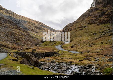 Honister Pass im Lake District Stockfoto