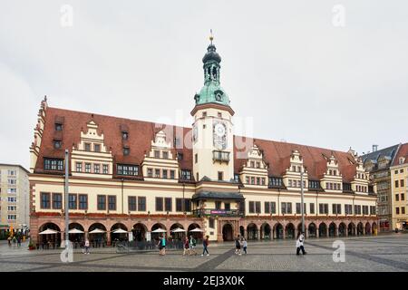 Das Alte Rathaus und der Marktplatz (Altes Rathaus, Markt) Stockfoto