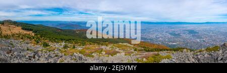 Luftaufnahme von Sofia vom Vitosha-Berg in Bulgarien Stockfoto