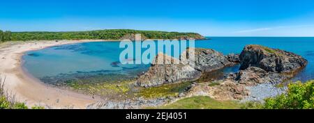 Luftaufnahme vom Strand von Silistar in Bulgarien Stockfoto