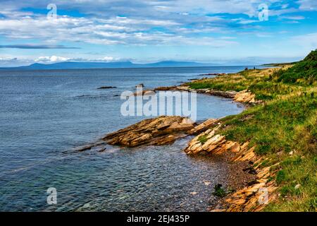 Fischerdorf Portmahomack im Sommer, Tarbat Peninsula, Easter Ross, an der Ostküste der Nordküste 500, Highlands, Schottland Stockfoto