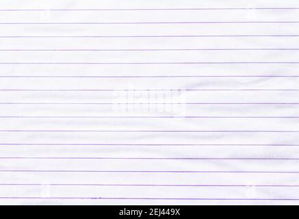 Notizbuch liniert Papier Textur Hintergrund Stockfoto