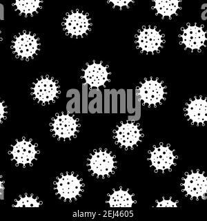 Coronavirus nahtloses Hintergrundmuster Stock Vektor