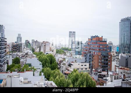 BUENOS AIRES - 15th Okt 2019: Blick auf die Gegend von Palermo in der Stadt Buenos Aires in Argentinien Stockfoto