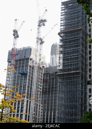 Baukräne im Zentrum VON LONDON, 26. Mai 2018. Stockfoto