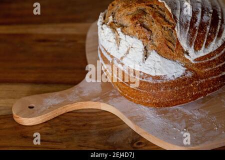 Frisch gebackenes Brot, Nahaufnahme Homade, Stockfoto