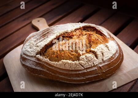 Frisch gebackenes Brot, Nahaufnahme Homade, Stockfoto