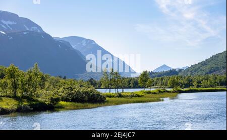 Fluss im Innerdalen Hochtal, Gebirge, Trollheimen Berggebiet, Sunndal, More Og Romsdal, Vestlandet, Norwegen Stockfoto