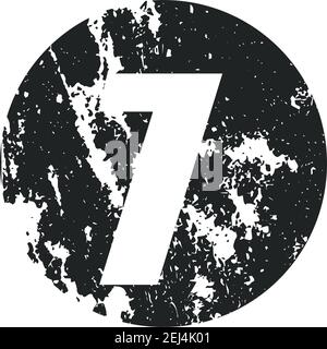 Satz von Grunge-Zahlen. Illustration des verzweifelten Vektorgrafikes. Stock Vektor