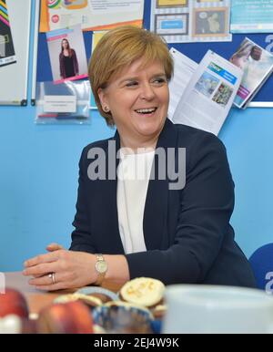 Der erste Minister von Schottland Nicola Sturgeon Stockfoto