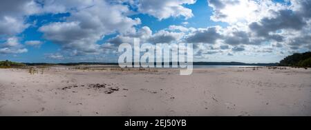 Weißer Strand auf Fraser Island Great Sandy National Park Stockfoto