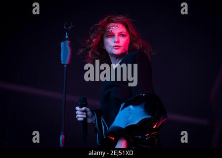 Alison Goldfrapp spielt live auf der Bühne im Rahmen der Summer Series im Somerset House, London. Fototermin: Sonntag, 9th. Juli 2017. Bildnachweis sollte lauten: © DavidJensen Stockfoto