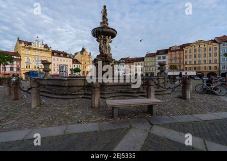 Altstadt von Ceske Budejovice, Tschechien Stockfoto