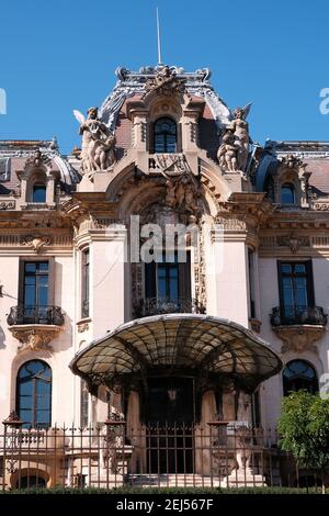 Cantacuzino Palast. Heute beherbergt es das George Enescu Museum in Bukarest, Rumänien. Stockfoto