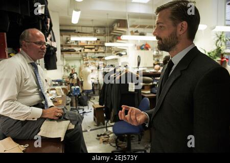 Patrick Grant Direktor der Schneiderei Norton & Sons von Savile Row, London, Großbritannien Stockfoto