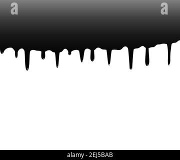 Vektorgrafik. Flüssiges tropfendes Farböl Stock Vektor