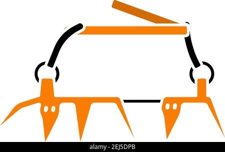 Alpinist Crampon-Ikone. Flaches Farbdesign. Vektorgrafik. Stock Vektor