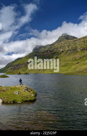 Umgebung des Lac Long de Liat (Aran-Tal, Katalonien, Spanien) ESP: Entornos del Lac Long de Liat (Valle de Arán, Cataluña, España) Stockfoto