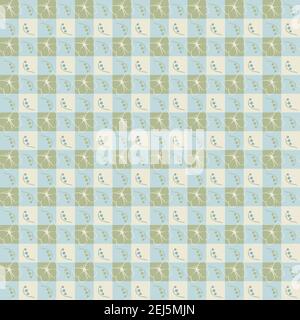 Gingham cottagecore nahtlose Vektor-Muster Stock Vektor