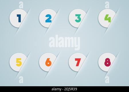 Infografik 3D nummerierte Step Bubbles 3 Stock Vektor