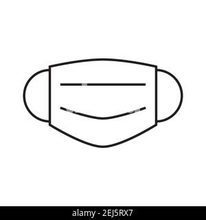 Medizinische Schutzmaske einfaches Symbol in trendigen Linienstil isoliert auf weißem Hintergrund für Web-Apps und mobile Konzept. Vektorgrafik EPS10 Stock Vektor