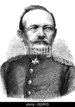 Eduard Friedrich Karl von Fransecky, Rechtschreibung Fransecky, 16. November 1807 - 21. Mai 189, war ein preußischer General der Infanterie / Eduard Friedrich Karl von Fransecky, Beschreibung Fransecky, 16. 1807. - 21. November. Mai 189, war preußischer General der Infanterie, Historisch, historisch, digital verbesserte Reproduktion eines Originals aus dem 19th. Jahrhundert / digitale Produktion einer Originalvorlage aus dem 19. Jahrhundert, Stockfoto