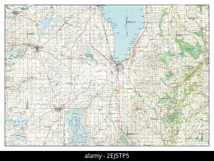 Fond Du Lac, Wisconsin, Karte 1980, 1:100000, Vereinigte Staaten von Amerika von Timeless Maps, Daten U.S. Geological Survey Stockfoto