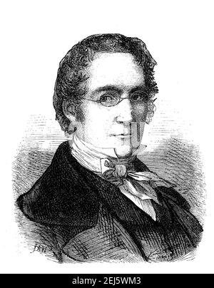 Joseph Louis Gay-Lussac, 6. Dezember 1778 - 9. Mai 1850, war ein französischer Chemiker und Physiker. Er entdeckte die gleichmäßige Wärmeausdehnung von Gasen, Gay-Lussac Gesetz / Joseph Louis Gay-Lussac, 6. Dezember 1778 - 9. Mai 1850, war ein franzoesischer Chemiker und Physiker. Er entdeckte die gleichmaessige Wassermeausdeutung von Gasen, Gay-Lussac-Gesetz, Historisch, historisch, digital verbesserte Reproduktion eines Originals aus dem 19th. Jahrhundert / digitale Reproduktion einer Originalvorlage aus dem 19. Jahrhundert, Stockfoto