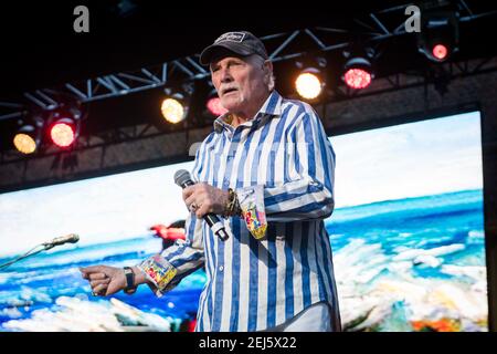 Tim Love of the Beach Boys tritt im Rahmen des Hampton Court Festivals 2018, Hampton Court Palace - London, live auf der Bühne auf. Bilddatum: Freitag, 15th. Juni 2018. Bildnachweis sollte lauten: David Jensen Stockfoto